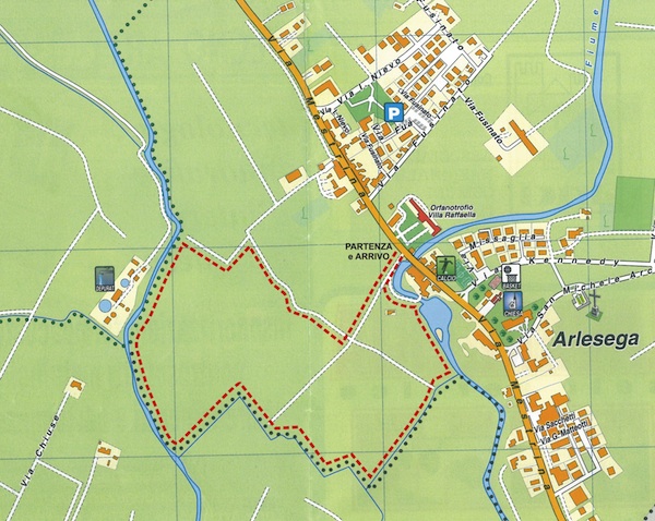 mappa percorso Arlesega