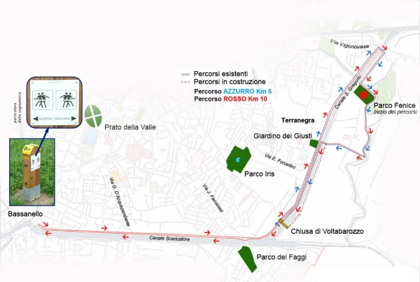 mappa percorso NW La Fenice